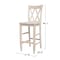 Whitewood Industries Solid Wood Double X-Back Counter Height Dining Stool - 30" Seat Height S-203 - alternate 3